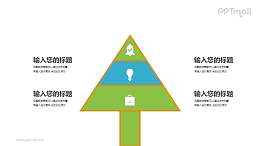 金字塔形状的树PPT图示素材模板下载