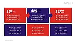 3部分递进关系PPT素材模板下载