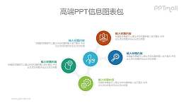 多个圆圈链接在一起的PPT图示素材下载