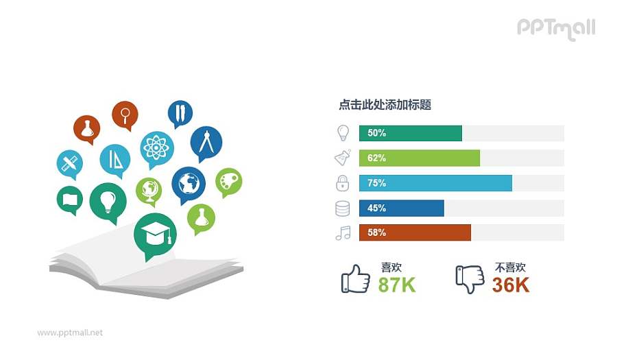 书中自有黄金屋书中自有颜如玉PPT图示素材下载