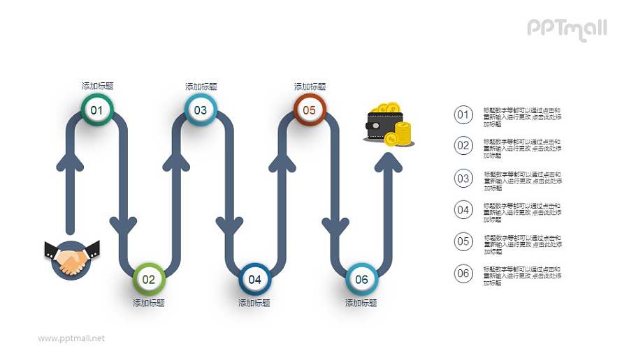 业务流程图PPT图示素材下载