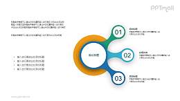 3部分的PPT目录模板素材下载