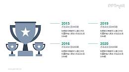 不同年份获奖情况PPT图示素材下载