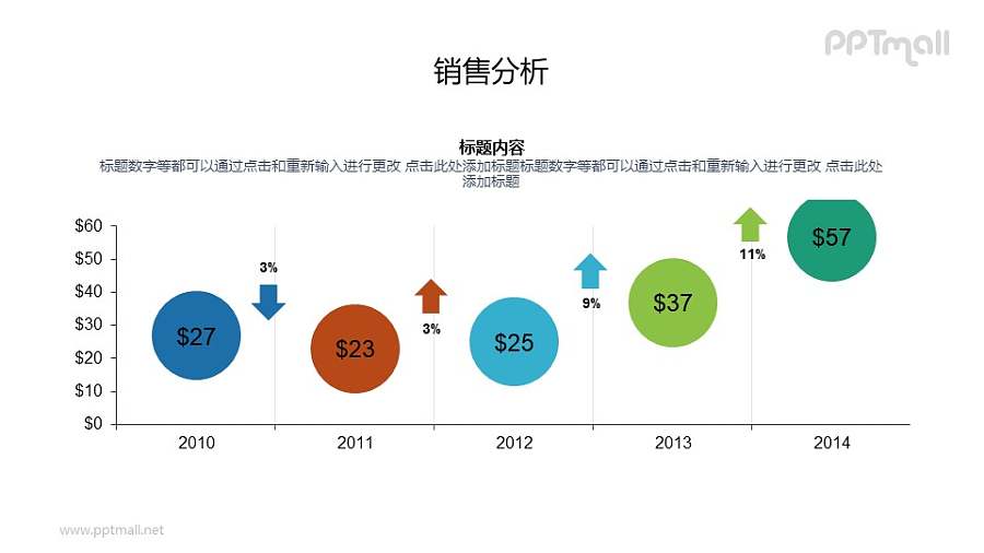 常规散点图PPT图示素材下载