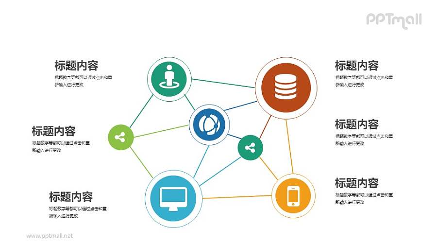 互联网PPT概念图示素材下载
