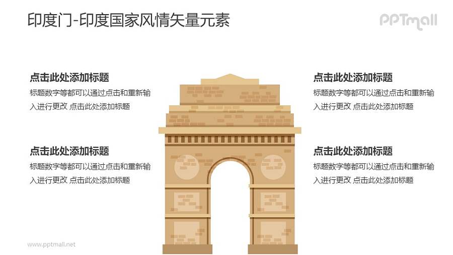 印度门-印度国家风情PPT图像素材下载