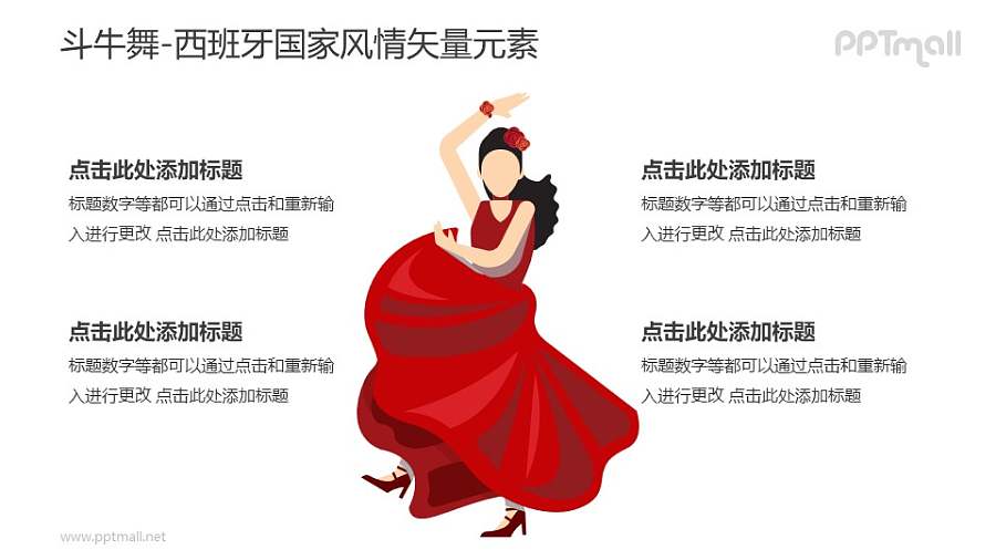 西班牙斗牛舞-西班牙国家风情PPT图像素材下载