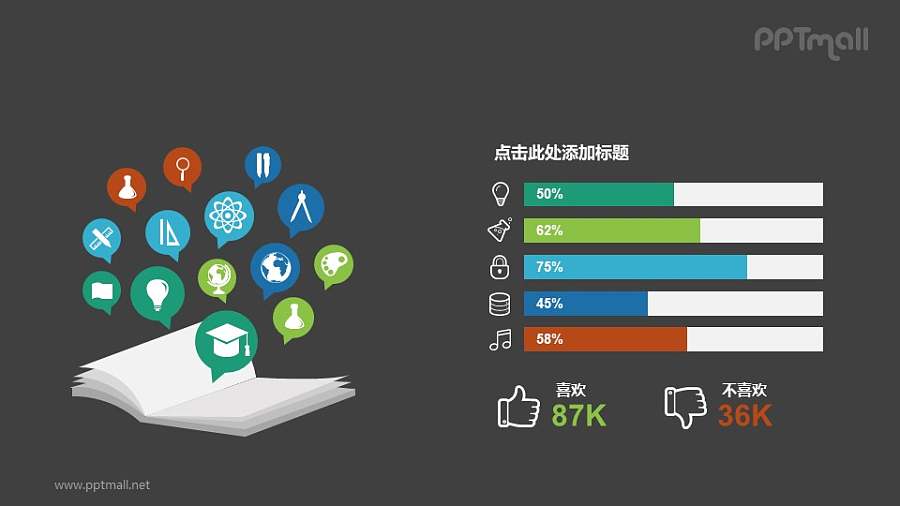 书中自有黄金屋书中自有颜如玉PPT图示素材下载