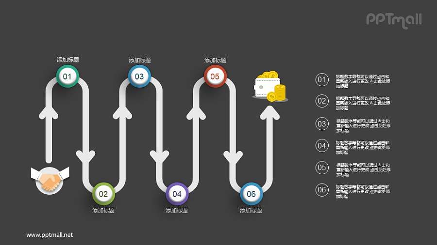 业务流程图PPT图示素材下载