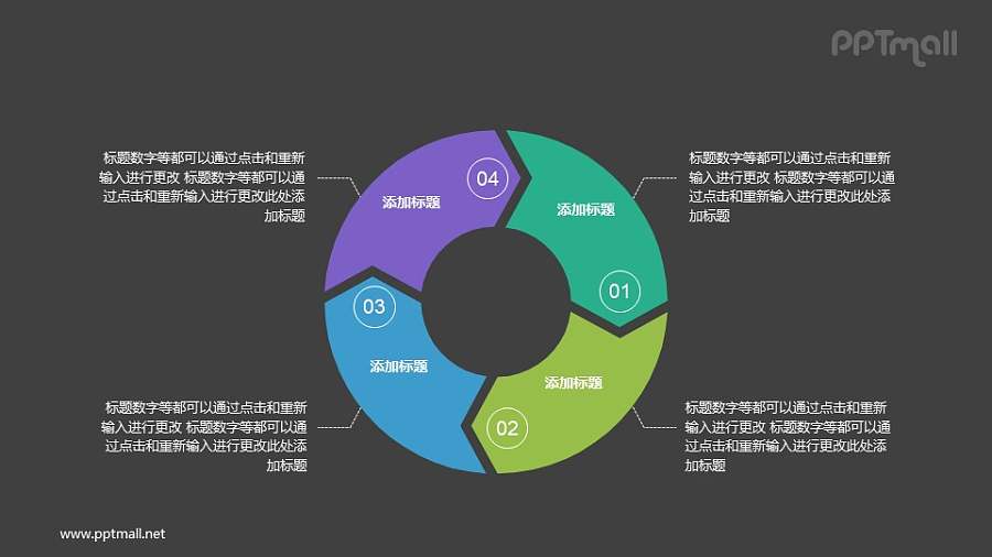 4循环结构PPT逻辑图示素材下载