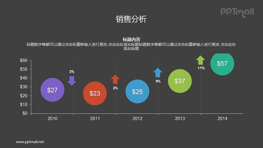 常规散点图PPT图示素材下载