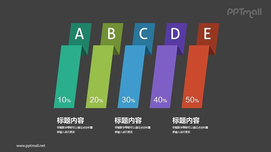 目录样式的数据展示PPT图示素材下载