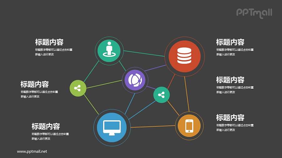 互联网PPT概念图示素材下载