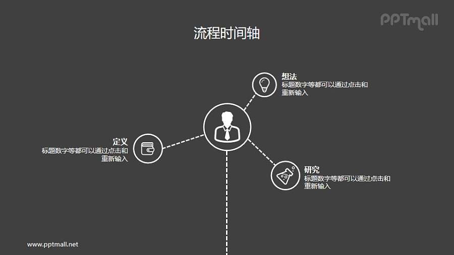 多个页面相连的节点关系PPT素材下载