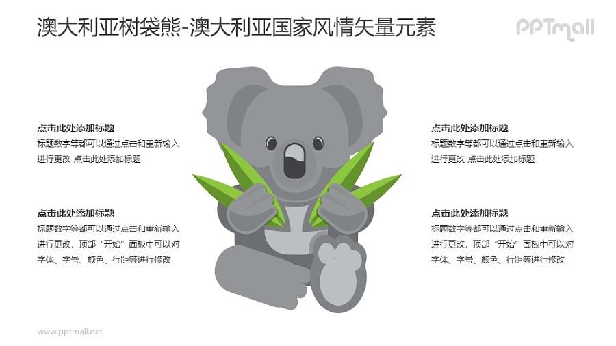 澳大利亚树袋熊-澳大利亚国家风情PPT图像素材下载