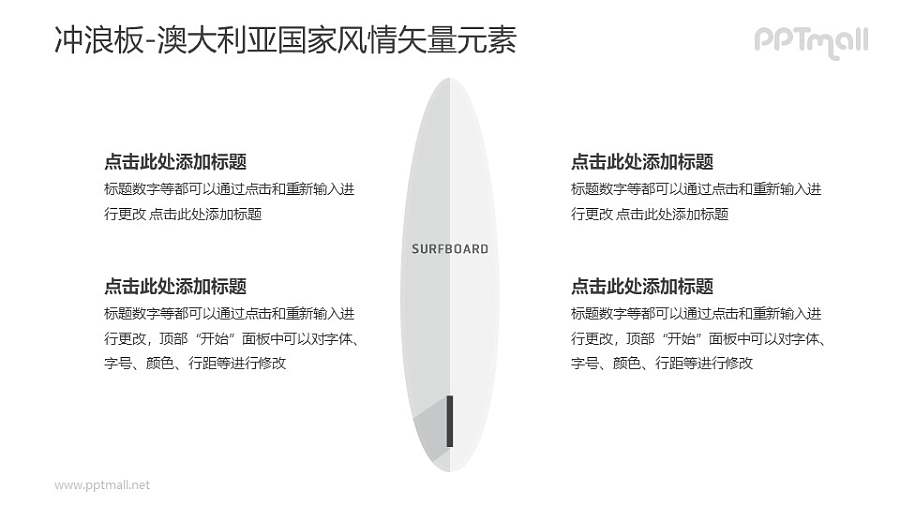 冲浪板-澳大利亚国家风情PPT图像素材下载