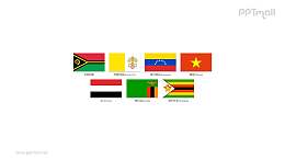 世界各国国旗/国家按字母V-Z排序的国旗PPT图片素材集合下载