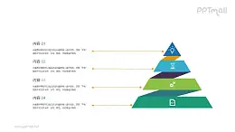 四級金字塔層級結構PPT素材下載