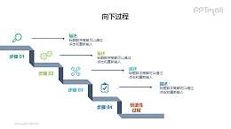 递进关系的阶梯示意图PPT素材下载