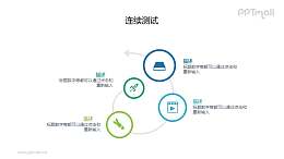 用曲线链接的递进关系PPT素材下载