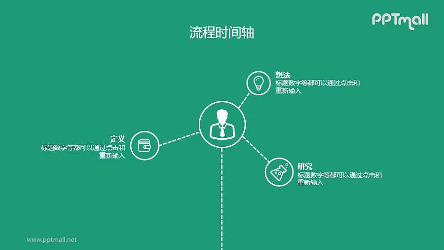 多个页面相连的节点关系PPT素材下载