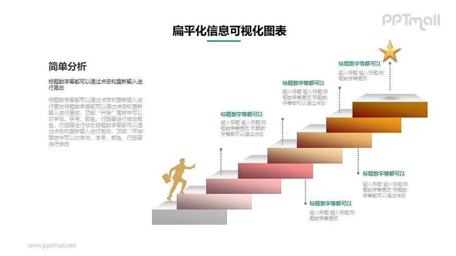职业晋升步骤图PPT素材下载