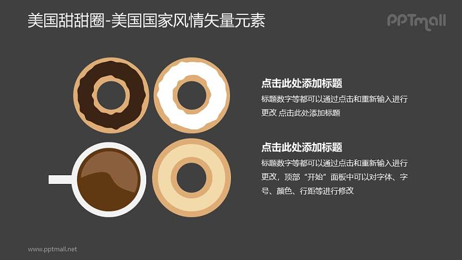 甜甜圈-美国国家风情PPT图像素材下载