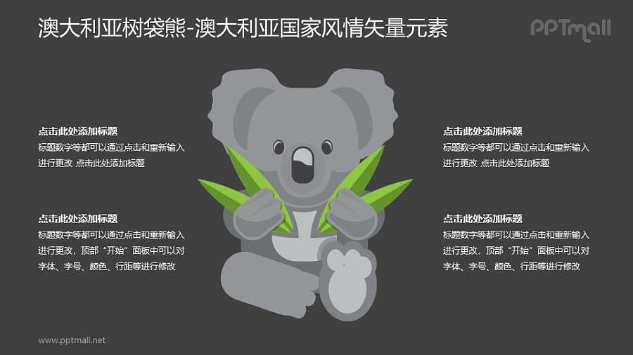 澳大利亚树袋熊-澳大利亚国家风情PPT图像素材下载