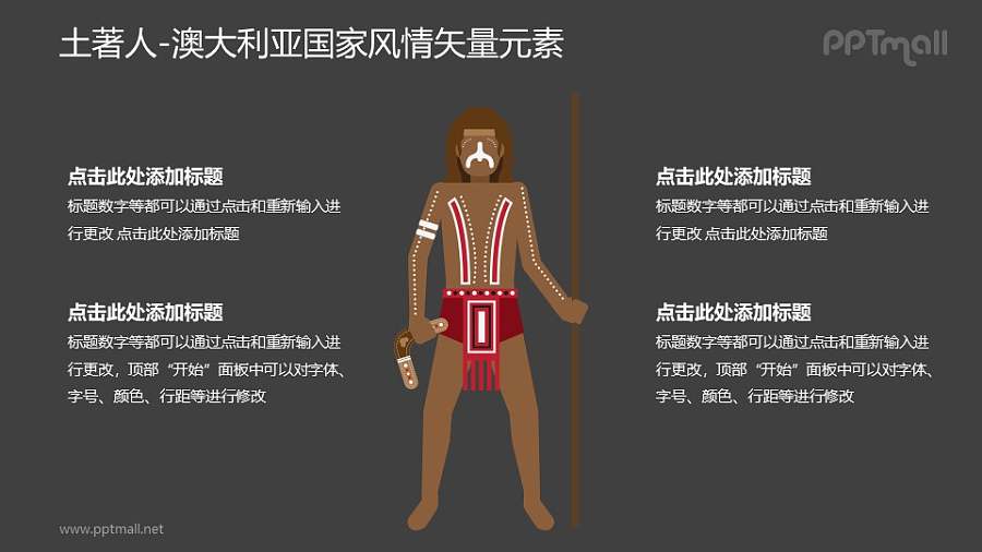 土著人-澳大利亚国家风情PPT图像素材下载