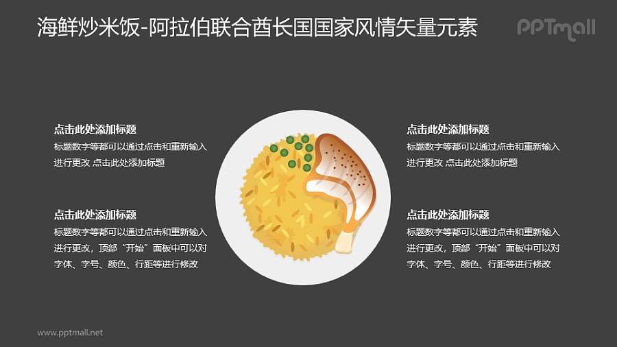 海鲜炒米饭-阿拉伯联合酋长国国家风情PPT图像素材下载