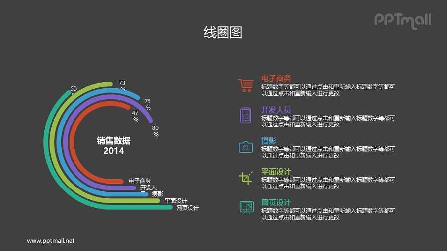 好看的圆环图PPT素材下载