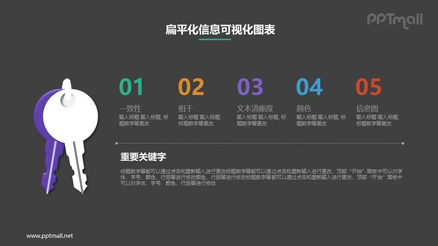 钥匙/解密五要点PPT素材下载