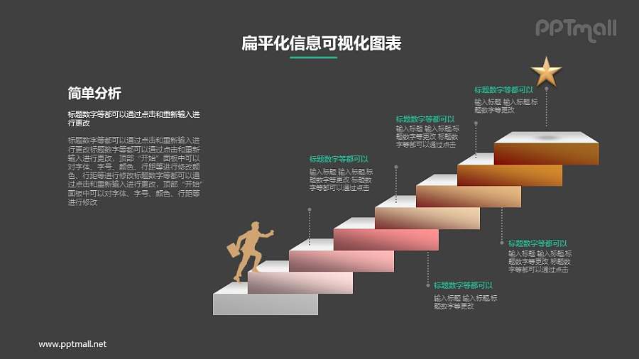 职业晋升步骤图PPT素材下载