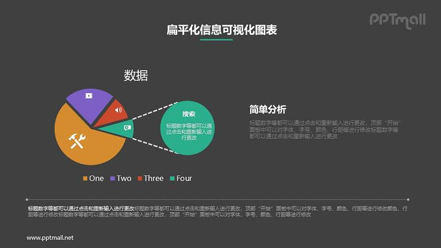 饼图分析PPT素材下载