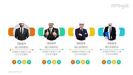 4部分人物介绍/团队介绍PPT模板素材下载