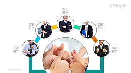 团队总分关系PPT模板素材下载