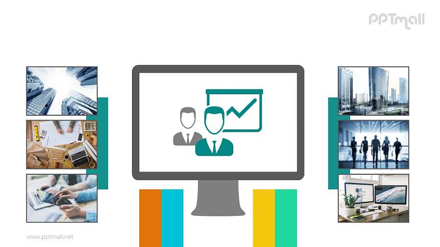 显示器样机图PPT模板素材下载