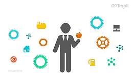 物理万有引力/牛顿拿着苹果PPT模板素材下载