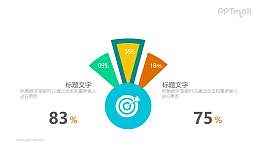 别致的饼图PPT模板素材下载
