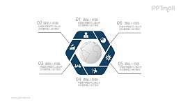 地球在中间的要点列表PPT素材图示下载