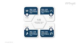 4部分总分关系PPT素材图示下载