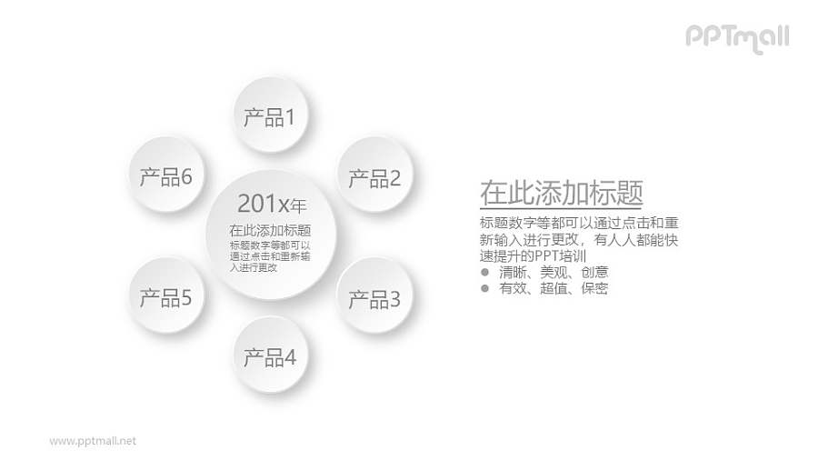 总分关系的产品说明PPT素材图示下载
