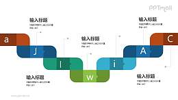 特别的时间轴/不同节点PPT图示下载