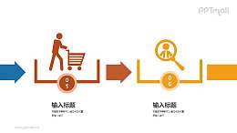 购物2步骤PPT图示下载