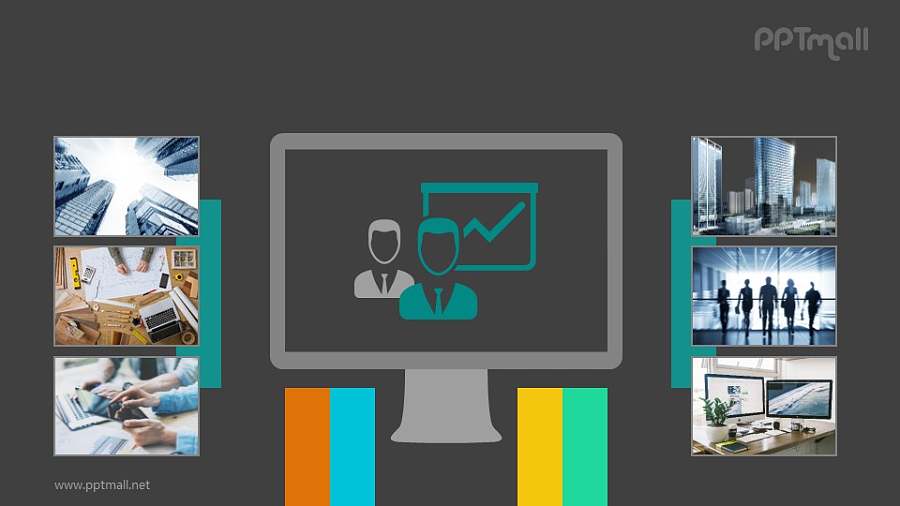 显示器样机图PPT模板素材下载