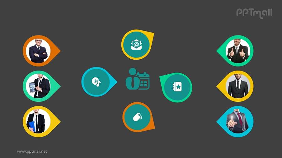 团队组合PPT模板素材下载