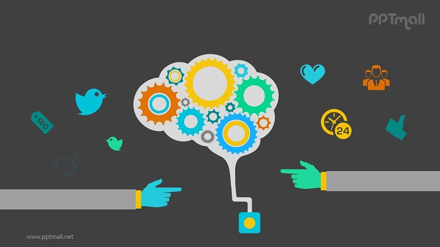 互联网系统图示PPT模板素材下载