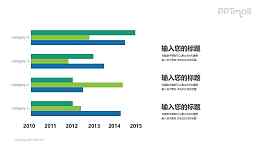 左图表右文字的条形图排版样式PPT素材下载