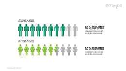 男女数据对比PPT信息图示模板下载