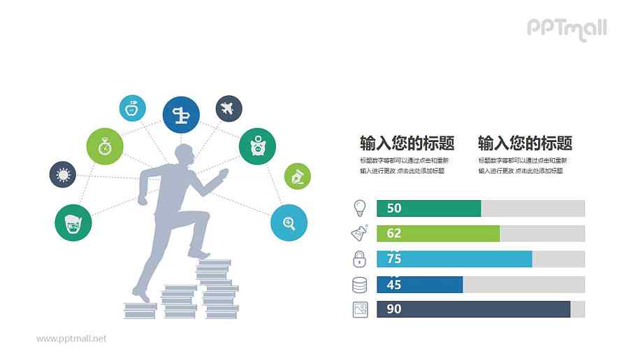 人的知识结构数据分析PPT素材图表下载